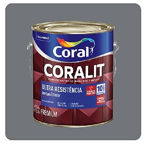 Coralit Ultra Resistência Alto Brilho Cinza Escuro 3,6L Coral