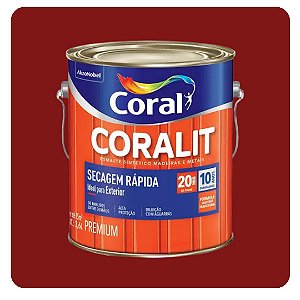 Coralit Secagem Rápida Brilhante Vermelho Goya 3,6L Coral