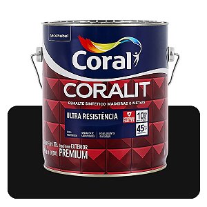 Coralit Ultra Preto Fosco 3,6L Coral