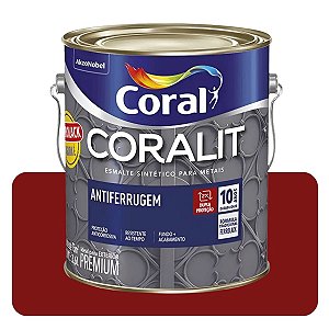 Coralit Ferrolack Vermelho Óxido Brilhante 3,6L Coral
