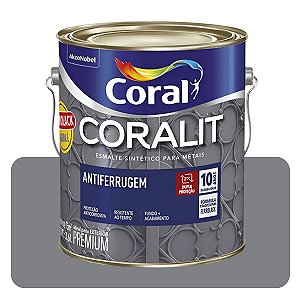 Coralit Ferrolack Cinza Brilhante 3,6L Coral