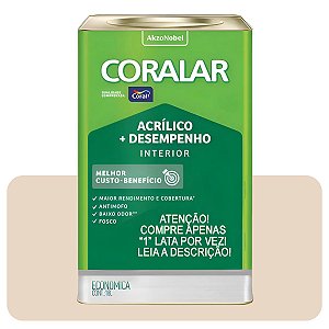 Coralar Areia 18L Tinta Acrílica Economica Coral