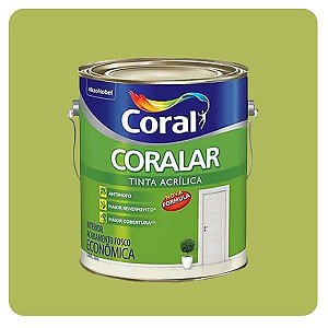 Coralar Verde Limão 3,6L Tinta Acrílico Econômica Coral