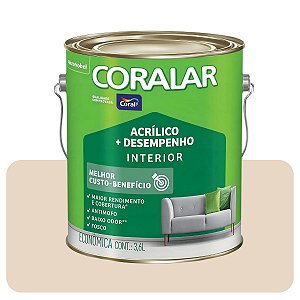 Coralar Areia 3,6L Tinta Acrílico Econômica Coral