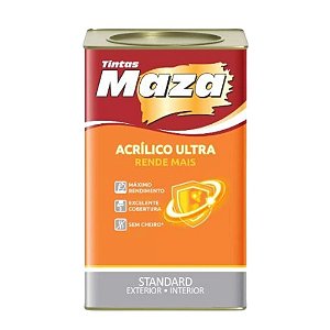Tinta Acrílica Maza Ultra Branca 18L Fosco Standard Rende Mais