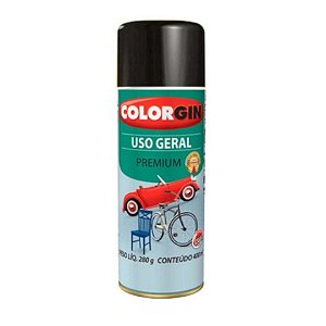 Spray Uso Geral Preto Brilhante 52001 - Colorgin