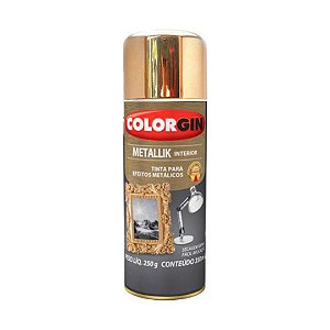 Spray Metalik Dourado 250g - Colorgin