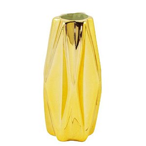 Mini Vaso Decorativo Cerâmico Dourado 10x5cm
