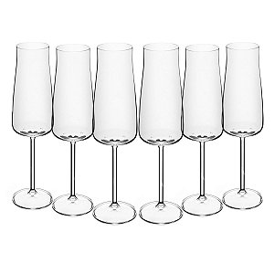 Taça de Champanhe C/6 Cristal Ecologico Alex 210ml Wolff