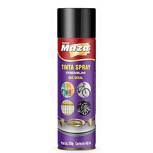 Spray uso geral Preto Brilhante 400ml Maza