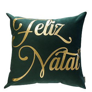 Almofada Natalina Foil Verde Belchior 43x43cm