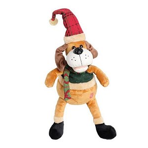 Boneco Natalino Urso C/Movimento Bege 30cm 1207702 Cromus