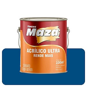 Tinta Acrílica Azul Profundo 3,6L Fosco Maza Ultra Rende Mais Standard