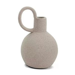 Mini Vaso Cerâmica 12x9x15cm Cinza 17561A Mart