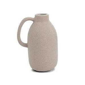 Mini Vaso Cerâmica 10,5x9x14cm Cinza 17561C Mart