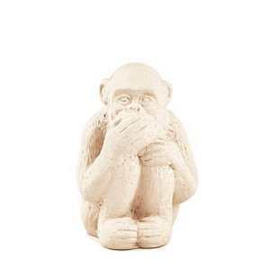 Escultura Macaco Da Sabedoria Não Falo Cimento 122263 Mart