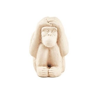 Escultura Macaco Da Sabedoria Não Ouço Cimento 122261 Mart