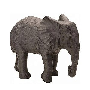Escultura Decorativa Elefante em Poliresina Preto 13881 14x8x16,5cm Mart