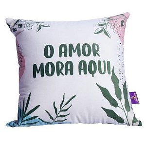 Almofada Dia Das Mães Amor Mora Aqui 10065224 40x40cm ZonaCriativa