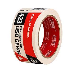 Fita Crepe Bege 48MMX50M Uso Geral 423 Adere