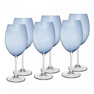 Taça de Vinho Banquet C/6 Azul 580ml 35716 Wolff