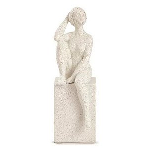 Escultura Mulher Pensativa 18386 20x6x6,5cm Mart
