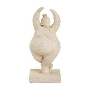 Escultura Bailarina Em Poliresina 18396 28x12x12cm Mart