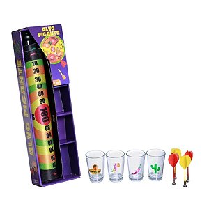 Jogo Alvo Picante C/6 Dardos e 4 Shots de 50ML 10100034 ZonaCriativa
