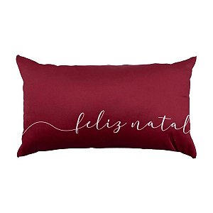 Almofada Natalina Baguete Bordo Feliz Natal 445490 28x48cm Belchior