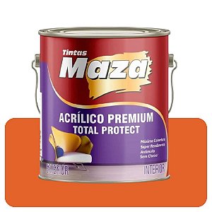 Tinta Acrilica Maza Protect Tangerina 3,6L Fosco Premium