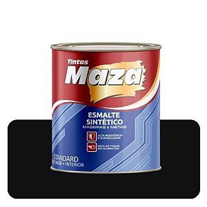 Esmalte Fosco Preto 0,900L Sintético Solvente 00610 Maza