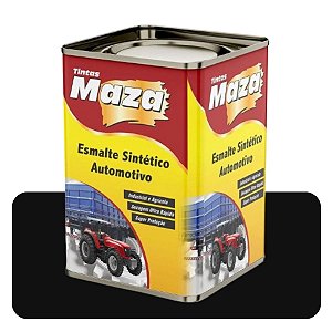 Esmalte Automotivo Brilhante Preto 18L Sintético Solvente Maza