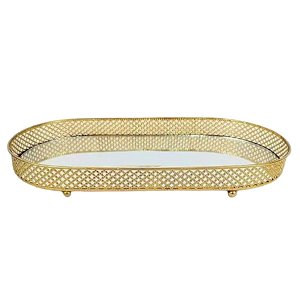 Bandeja Em Metal Espelhado 12245 G 4x38,5x20,5cm Mart