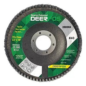 Disco Flap Nylon 1/2" P40  421Deerfos 115x22mm 4.5" x 7/8"
