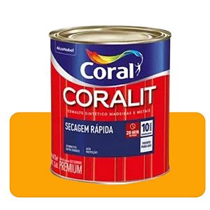 Coralit Secagem Rápida Amarelo Trator 0,750ML Brilhante  5300409 Coral