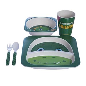 Prato Kit Breakfast Dinossauro 10025696 300ml Zonacriativa