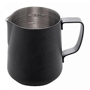 Leiteira de Aço Inox Preta 350ml 2959 Lyor