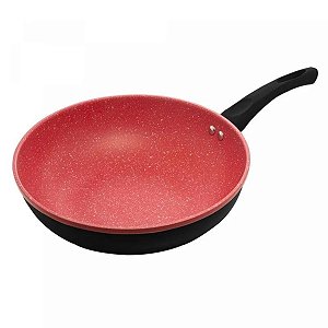 Panela Frijideira Wok de Indução Vermelha 28cm 5221 Lyor