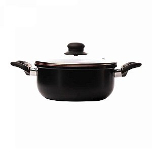 Panela Caçarola de Indução Alumínio  Vermelha 20cm 220096 Lyor
