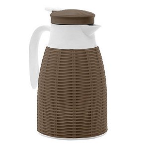Garrafa Térmica Rattan Marrom Escuro 1L 220044 Lyor