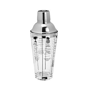 Coqueteleira de Vidro C/ tampa de Aço Inox 420ml Lyor