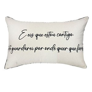 Almofada Sarja C/ Frase 190-01 35X52 Decortextil