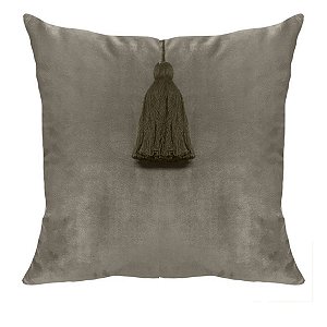 Almofada Bege C/ Pingente Soft 52x52cm Decortextil 161-12