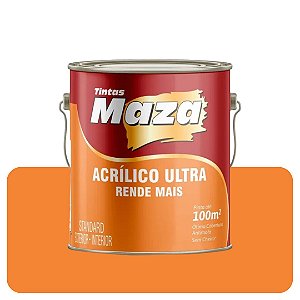 Tinta Acrílica Cenoura 3,6LFosco Maza Ultra Rende Mais Standard