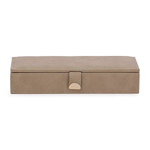 Caixa Organizadora Marrom Em PU 19337 6x27x11cm Mart
