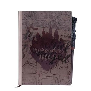 Caderno De Anotações C/Caneta 20X14cm Harry Potter Mapa Do Maroto 10072858