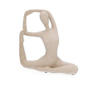 Escultura Yoga Posição Pombo Real 19x12x6,5cm 19432-B Mart