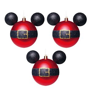 Bola Natalina 6cm Mickey C/6un 1718649 Cromus