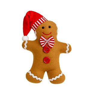 Mini Pelucia Gingerbread C/Gorro 15cm 1055976 1Un Cromus