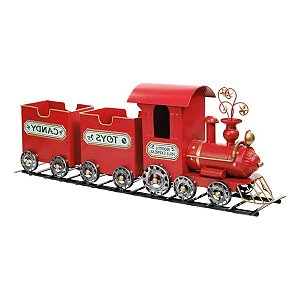 Trem Natalino Vermelho 75cm 1044492 Cromus